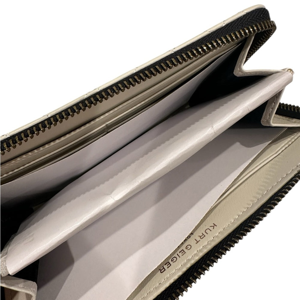 Kurt Geiger London Quilted Leather Zip Around Wallet