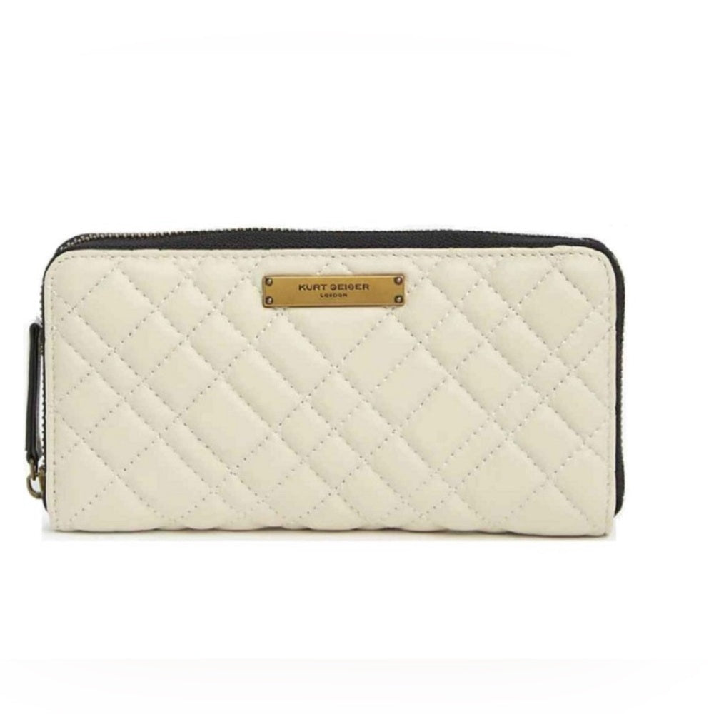 Kurt Geiger London Quilted Leather Zip Around Wallet