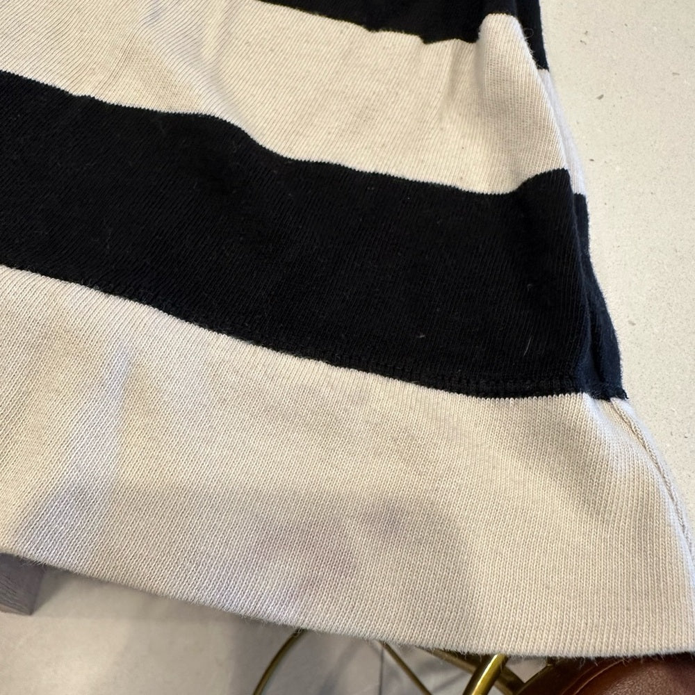 J. Crew Black and Cream Short Sleeve Mini Dress Size XS Pre-owned