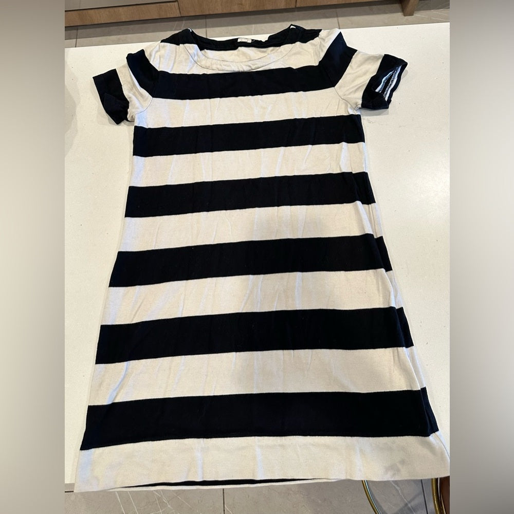 J. Crew Black and Cream Short Sleeve Mini Dress Size XS Pre-owned
