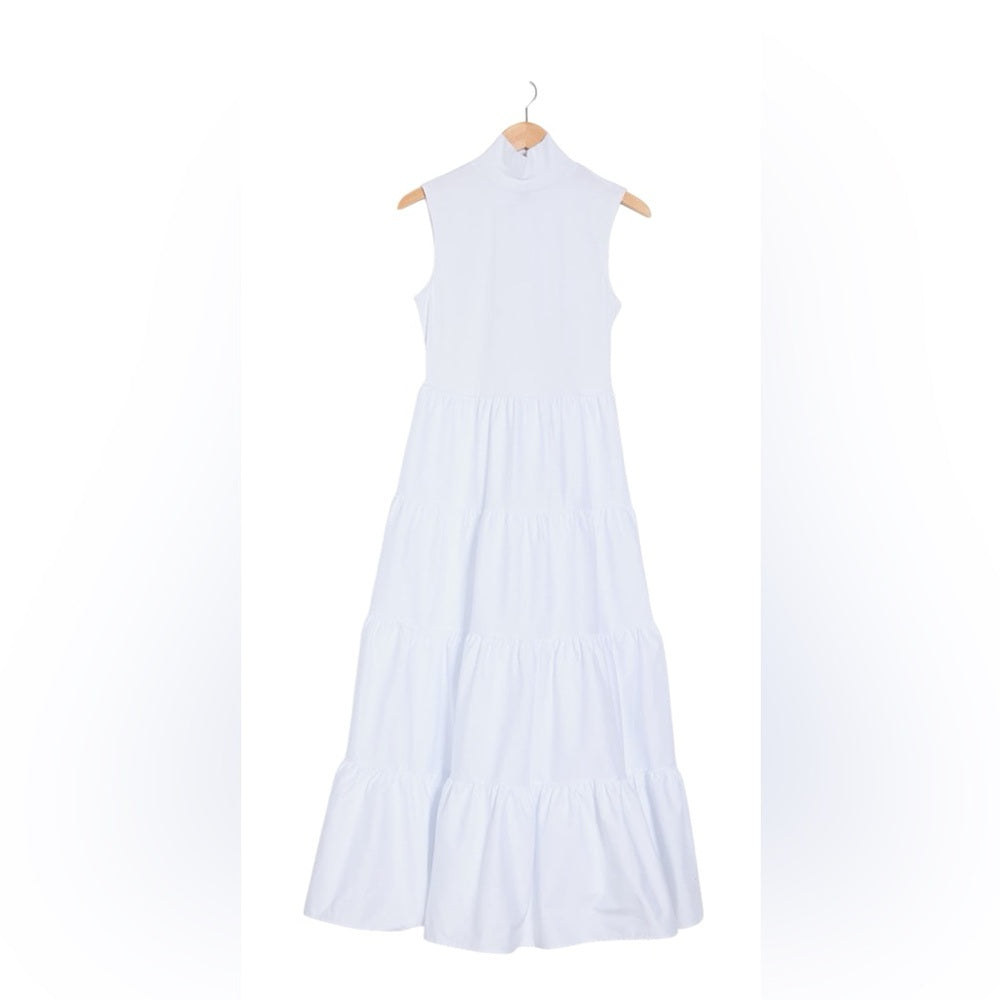 Leslie Mock Neck Sleeveless Tiered Maxi Dress
Love By Design Size Medium