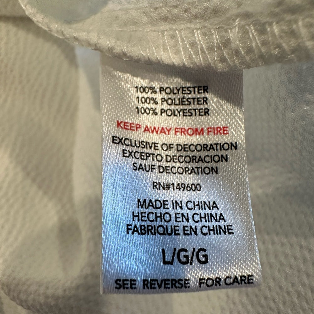 Flora Nikrooz Sz Large Stella Cover Robe Short Satin Wrap Robe Ivory No Belt