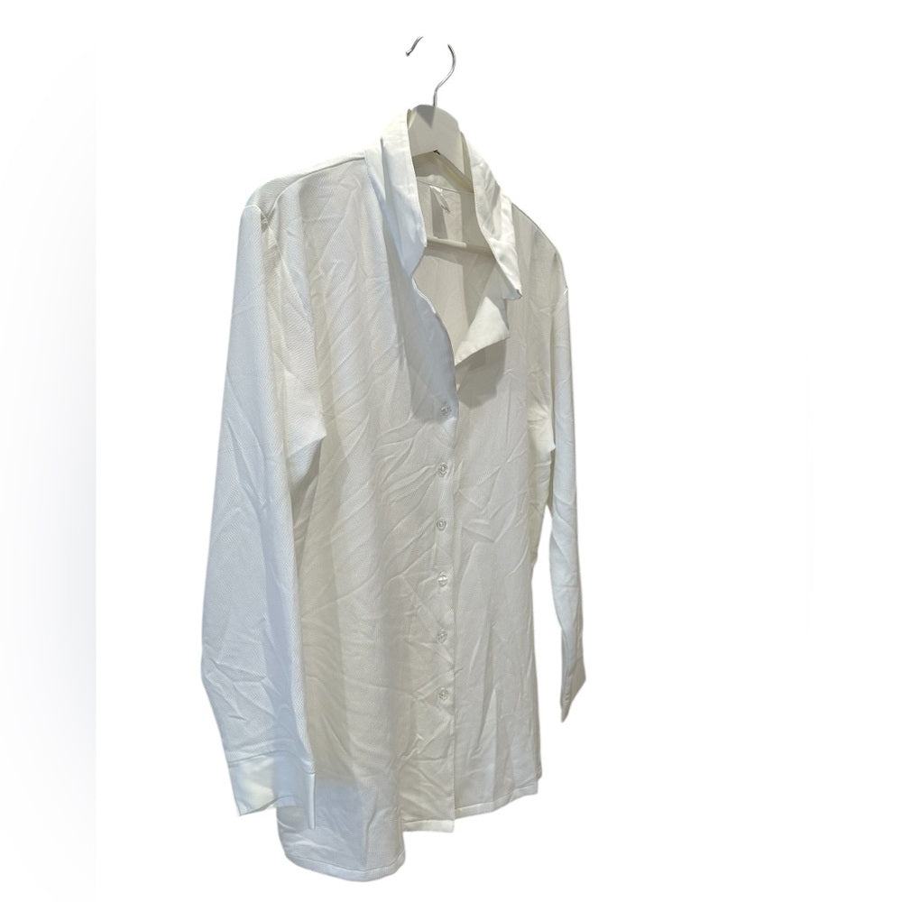 Flora Nikrooz Sz Large Stella Cover Robe Short Satin Wrap Robe Ivory No Belt