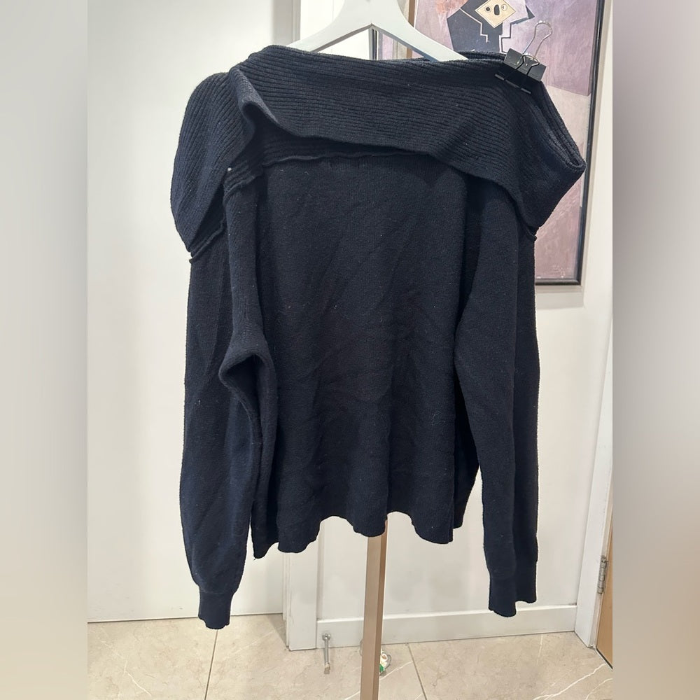 Leith Black Cowl Neck Sweater Size 4X