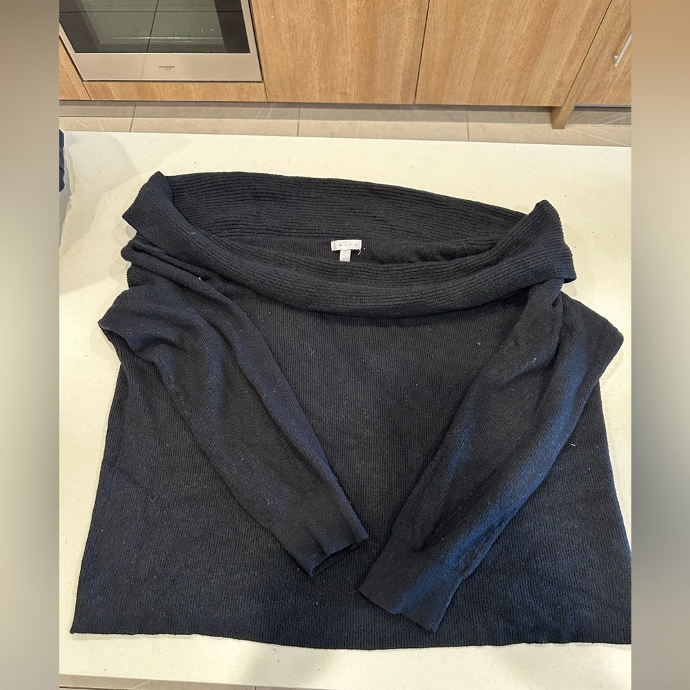 Leith Black Cowl Neck Sweater Size 4X