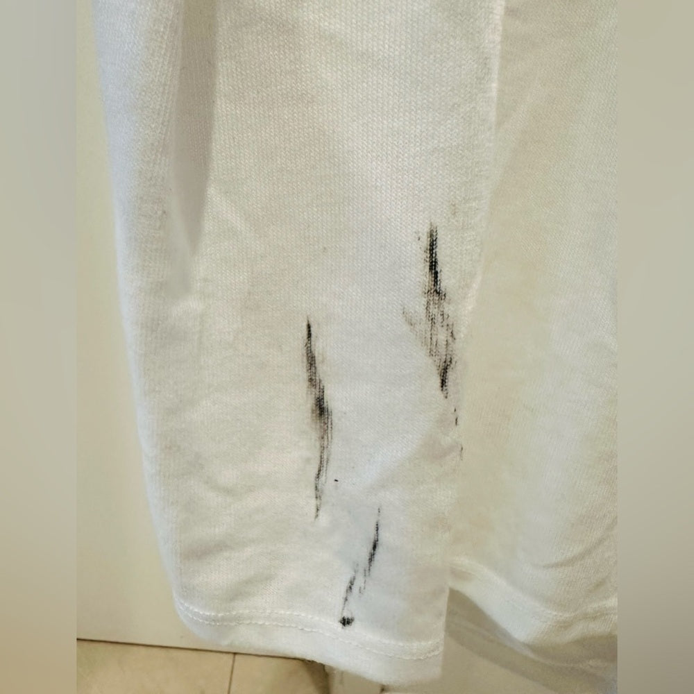 Lush Twisted White Front Long Sleeve Crop T-Shirt Size Large