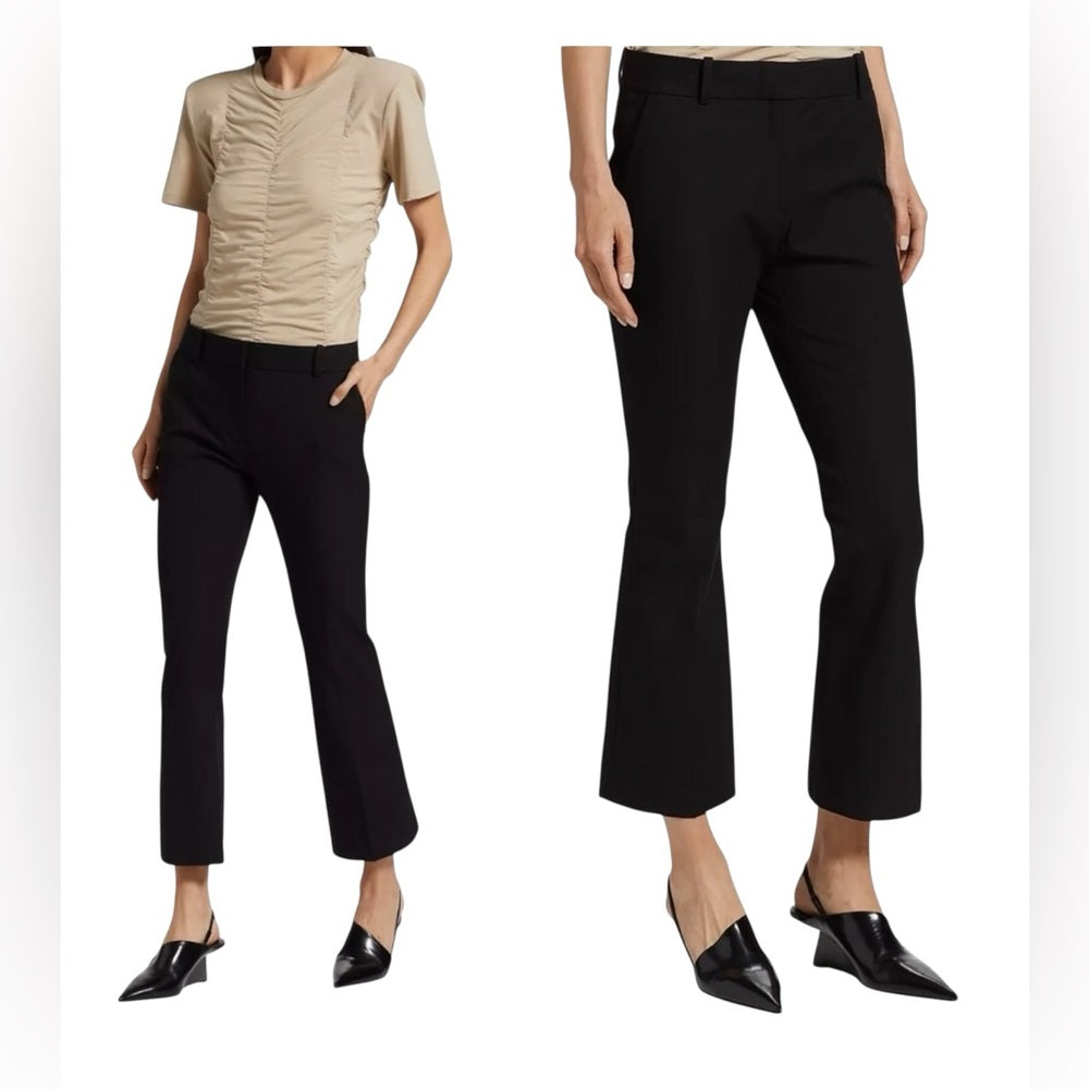 Frame Denim Le Crop Mini Boot in Black Trousers Size 12