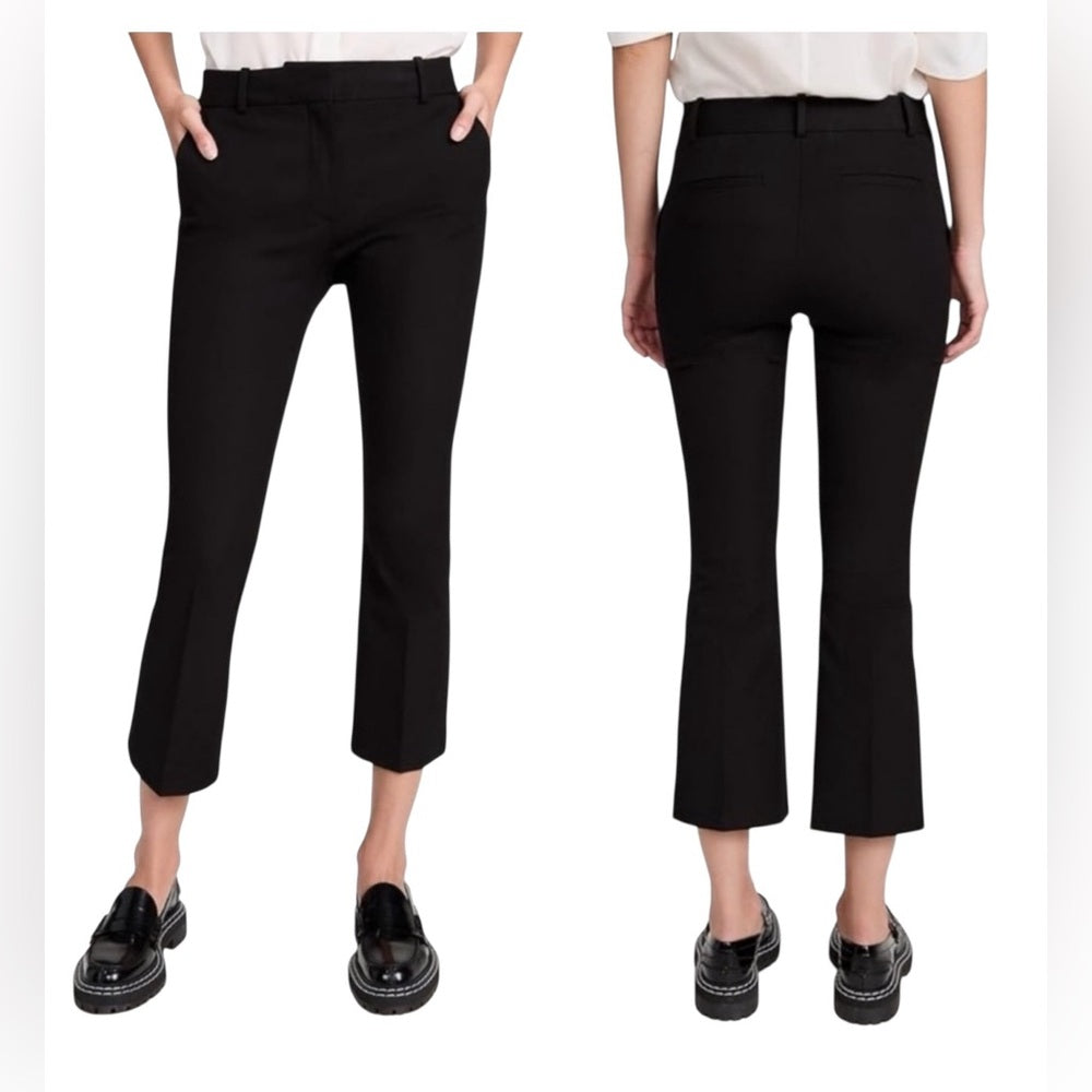 Frame Denim Le Crop Mini Boot in Black Trousers Size 12