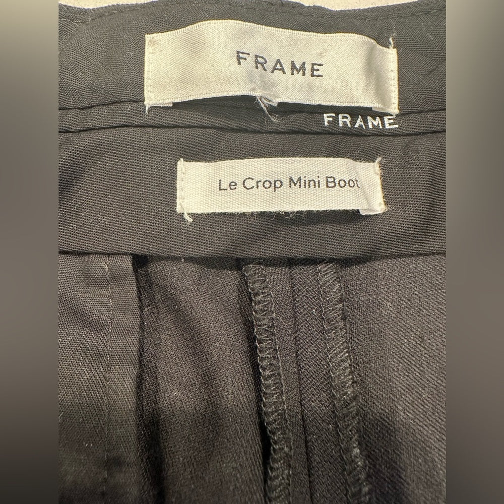 Frame Denim Le Crop Mini Boot in Black Trousers Size 12