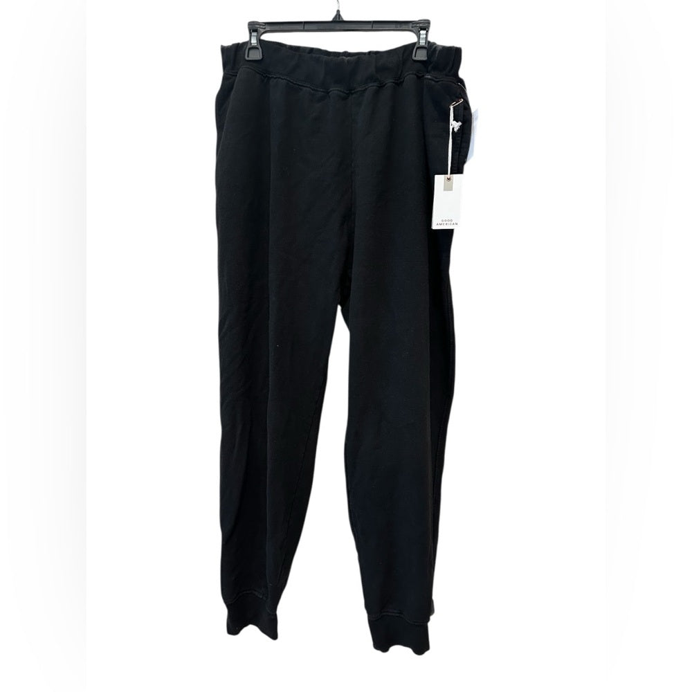 Good American Black Jogger Track Pants Size 6/ 3X-Large