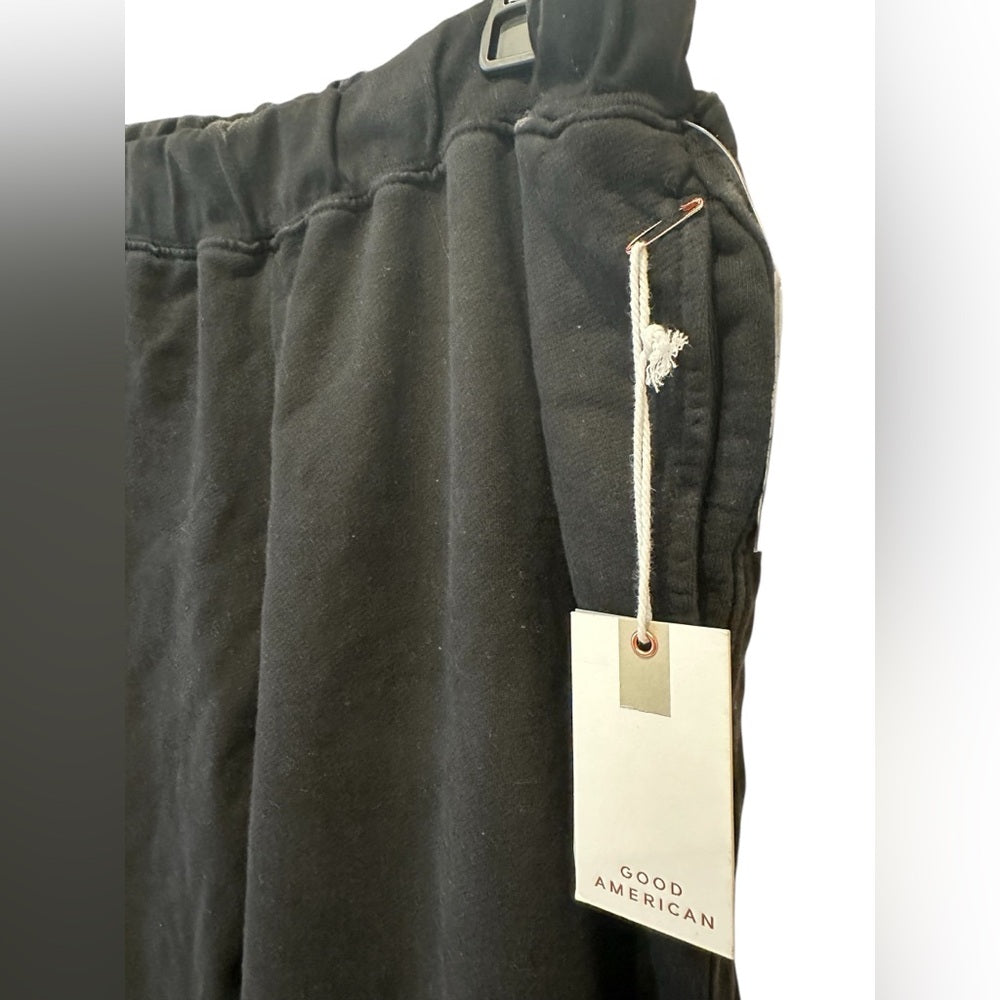 Good American Black Jogger Track Pants Size 6/ 3X-Large