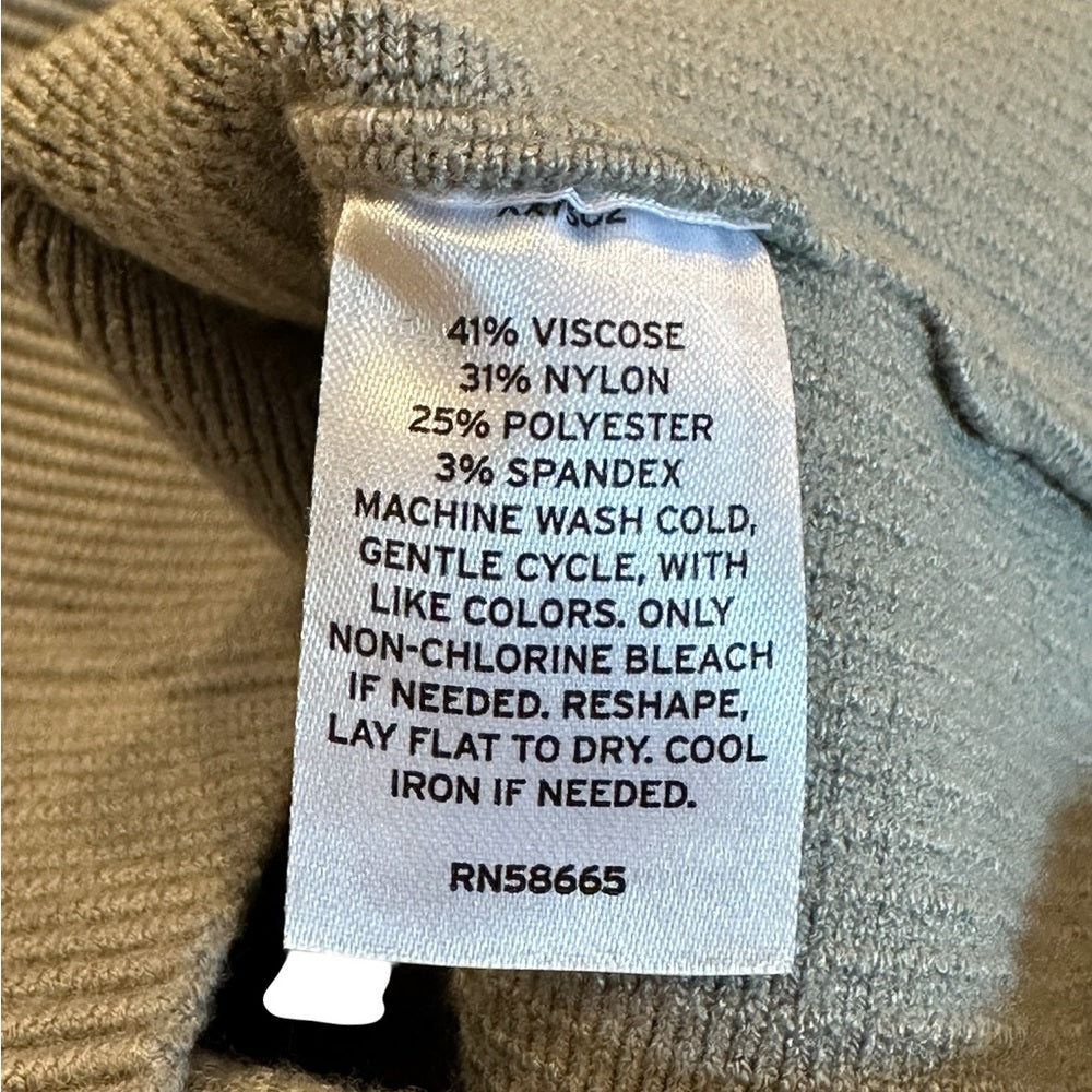 Abound Ribbed Knit Crop Top - Olive Green Size Small