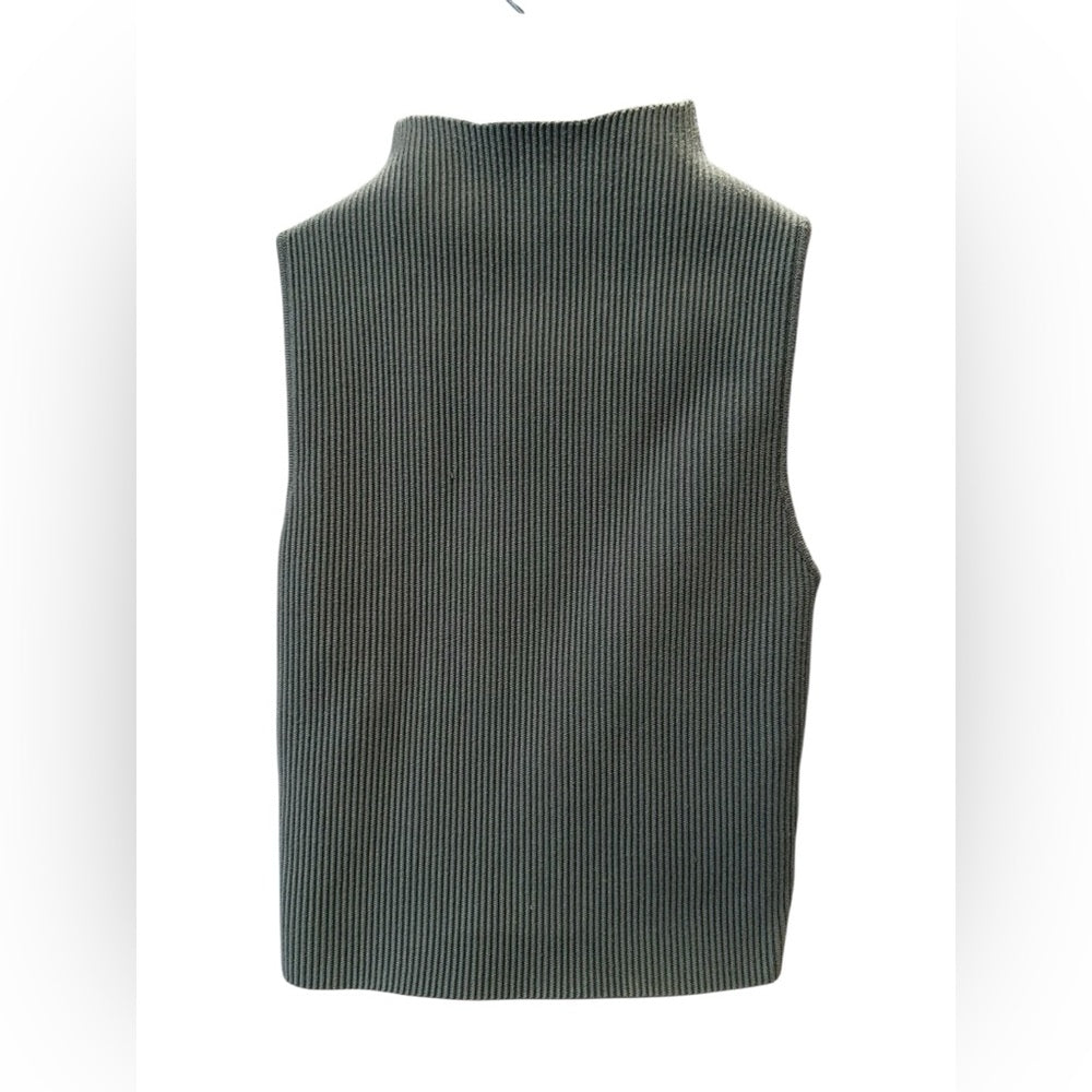Abound Ribbed Knit Crop Top - Olive Green Size Small