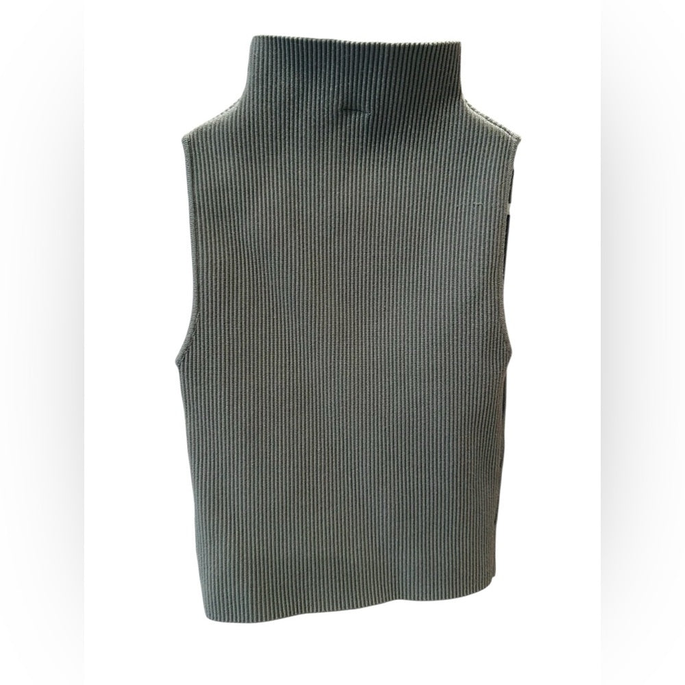 Abound Ribbed Knit Crop Top - Olive Green Size Small