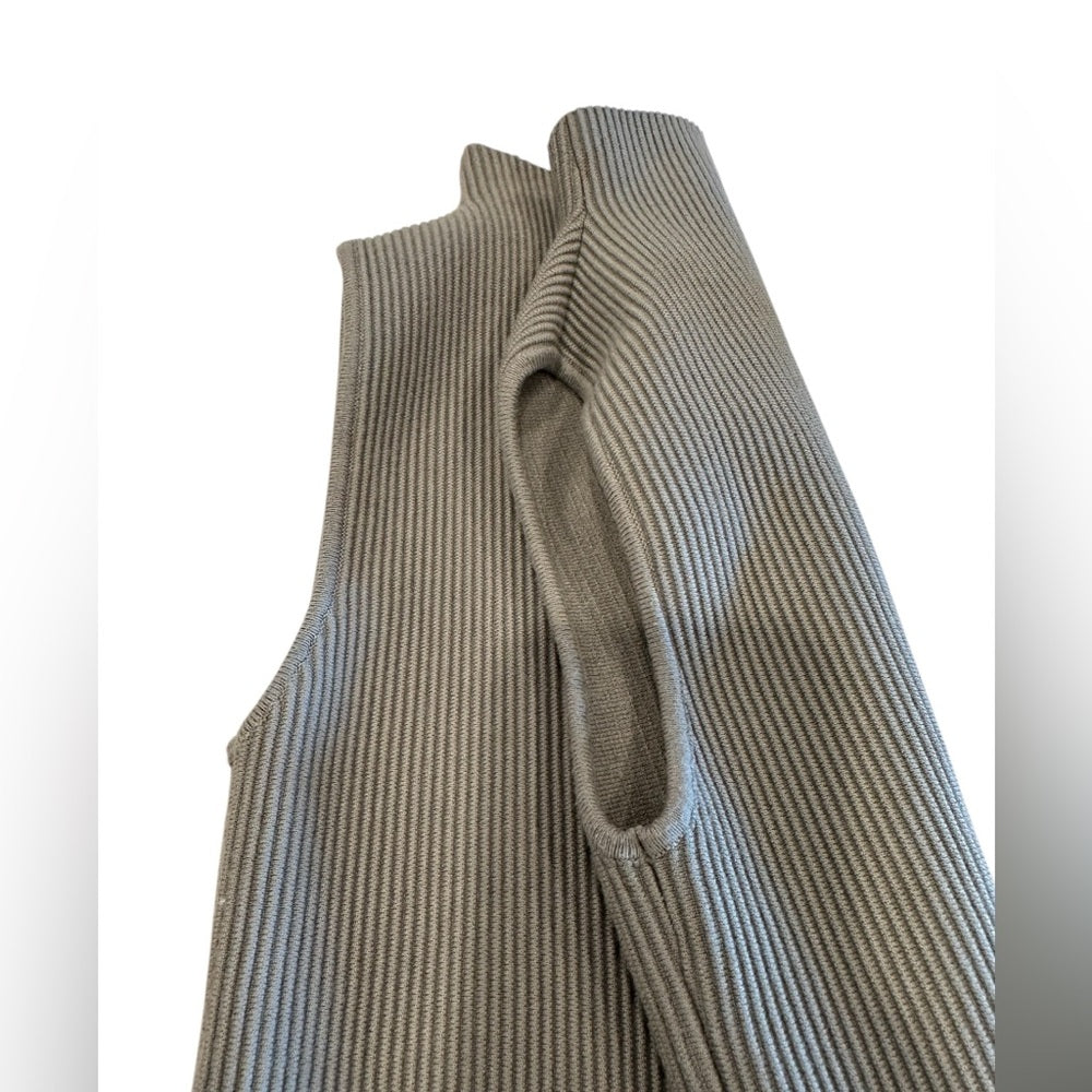 Abound Ribbed Knit Crop Top - Olive Green Size Small