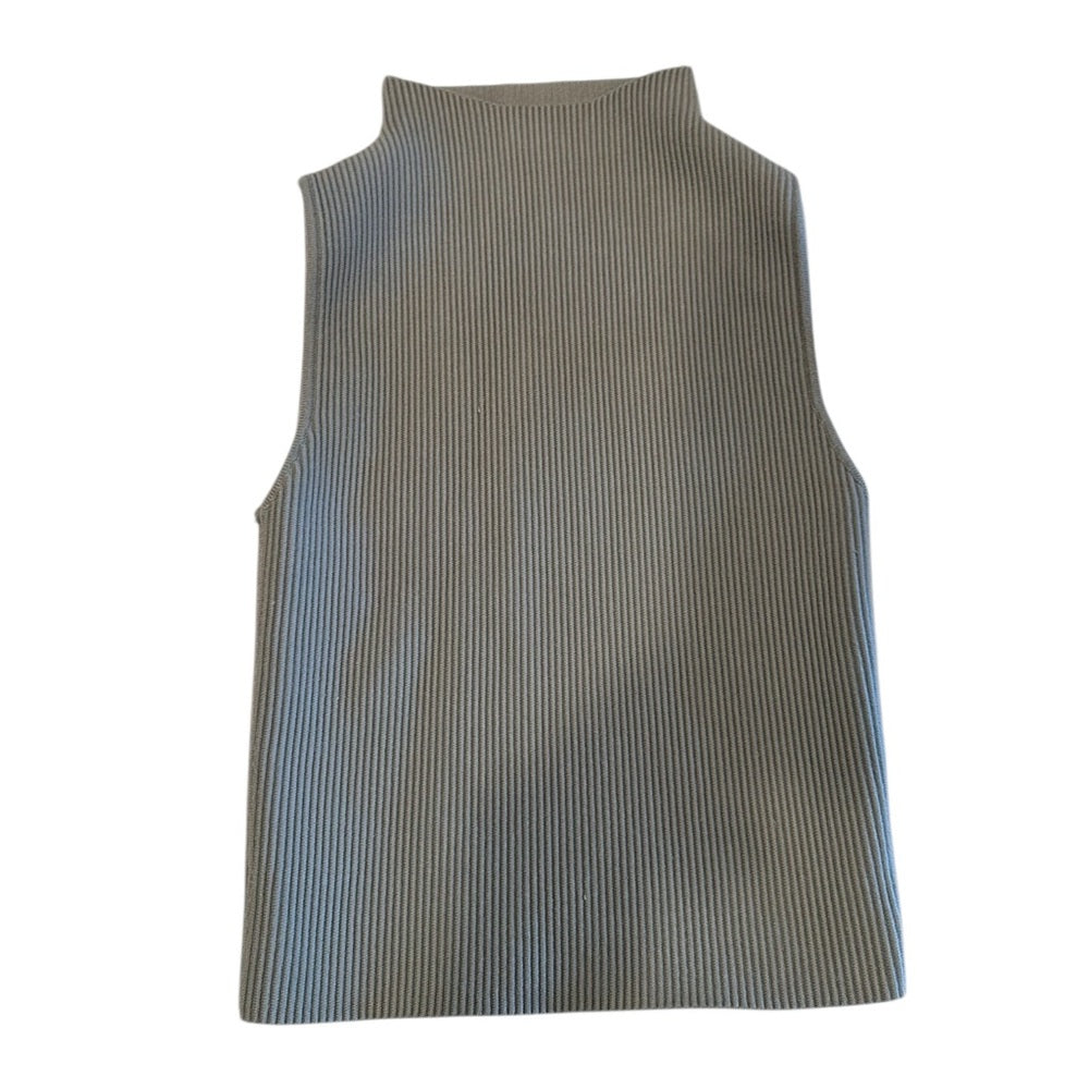 Abound Ribbed Knit Crop Top - Olive Green Size Small