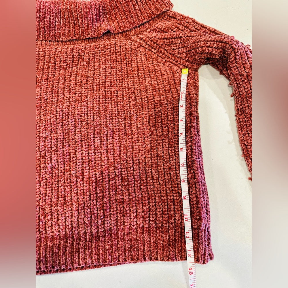 Unbranded Maroon Off-the-Shoulder Knit Sweater Size S