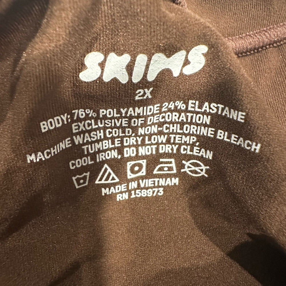 SKIMS Brown Short Sleeve Tee Classic Crew Size 2X