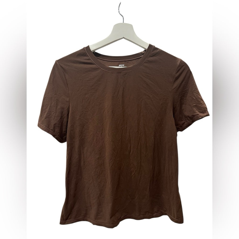 SKIMS Brown Short Sleeve Tee Classic Crew Size 2X
