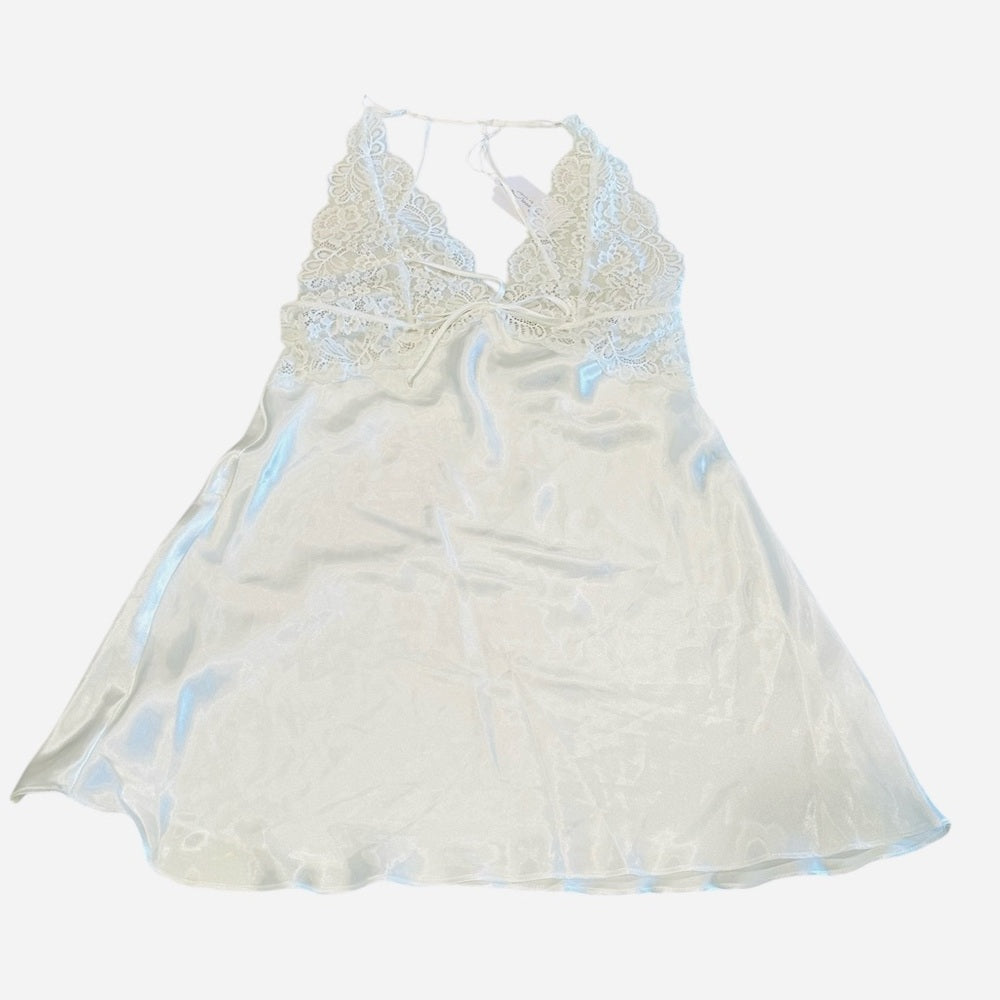 In Bloom by Jonquil White Lace Chemise with Sheer Details Size Large