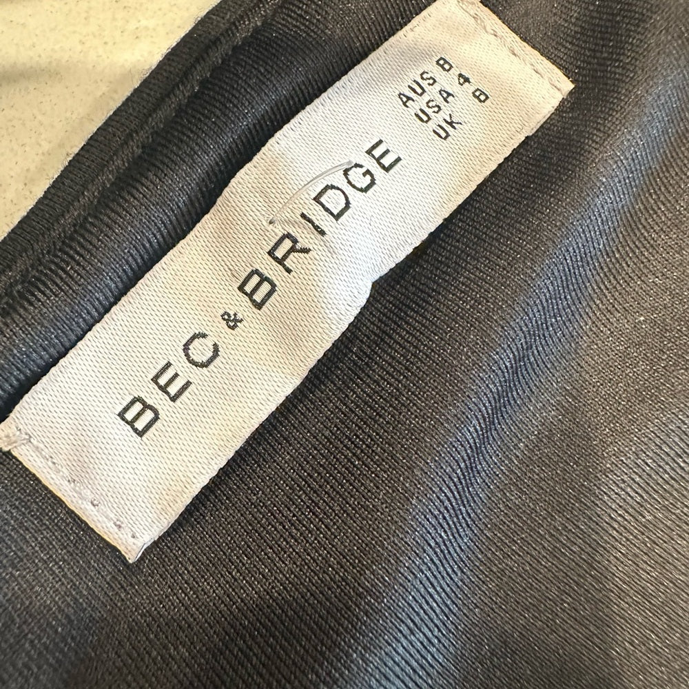 Bec + Bridge Black and White Cut Out Crop Tank Top Size 4