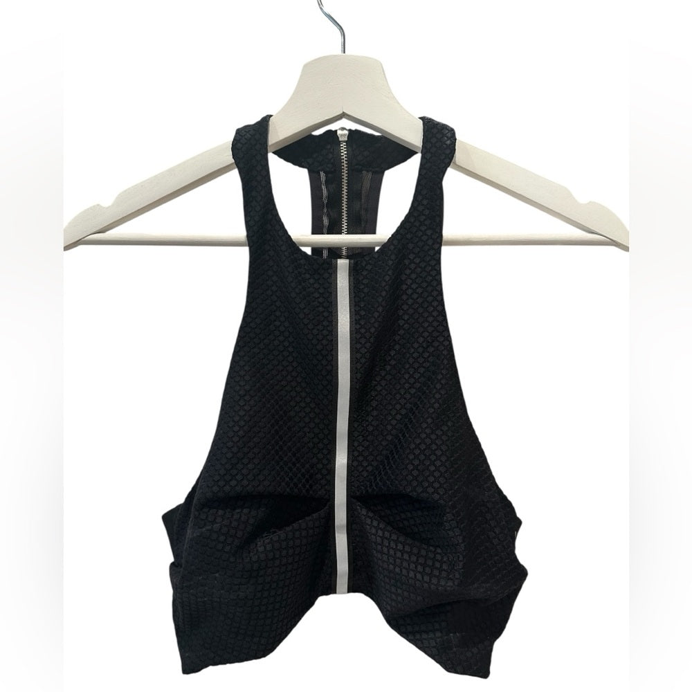 Bec + Bridge Black and White Cut Out Crop Tank Top Size 4