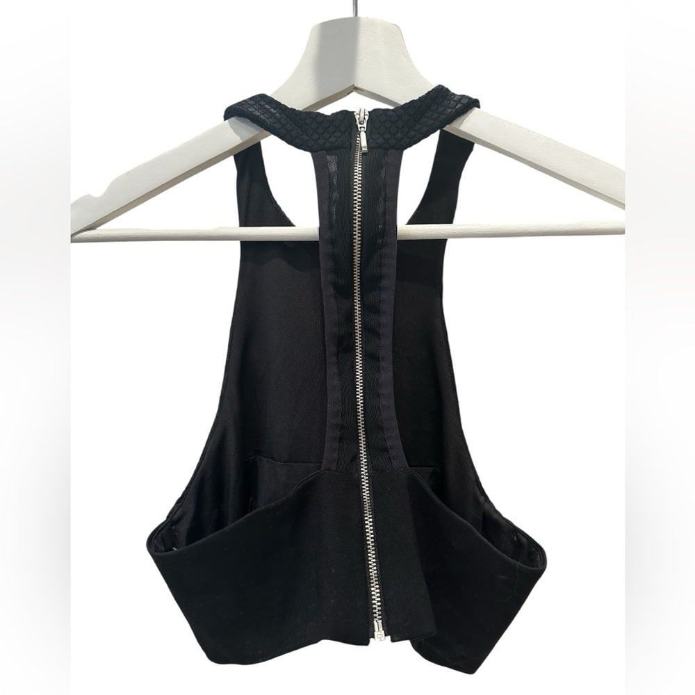 Bec + Bridge Black and White Cut Out Crop Tank Top Size 4