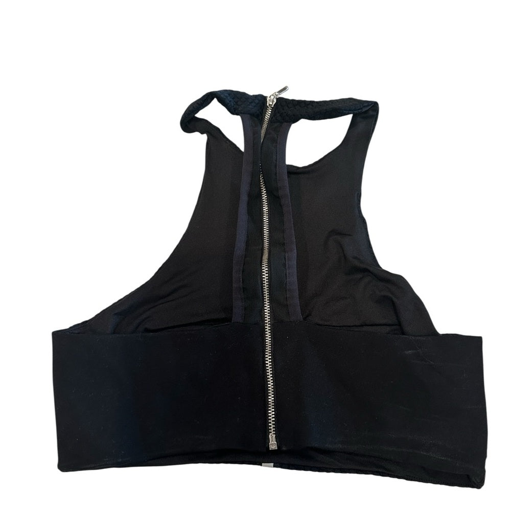 Bec + Bridge Black and White Cut Out Crop Tank Top Size 4