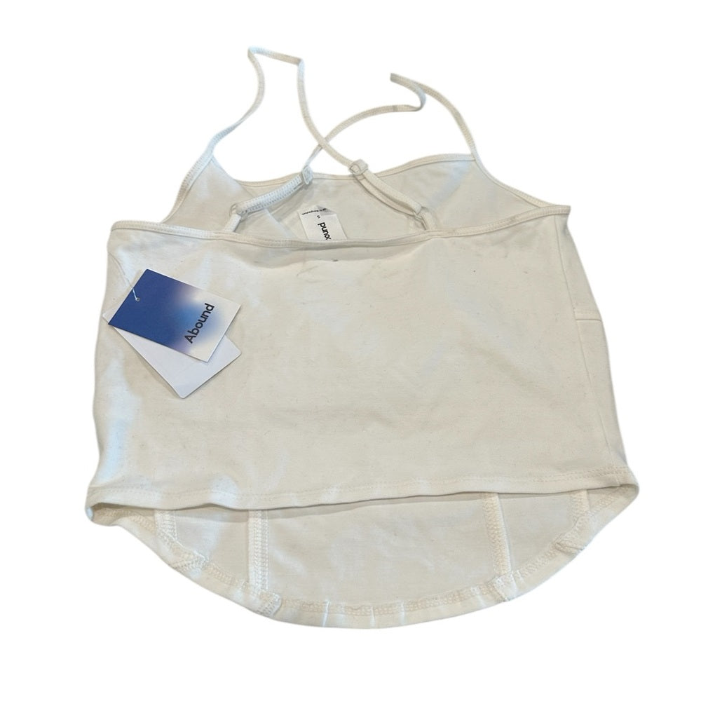Abound White Fitted Crop Camisole Size S