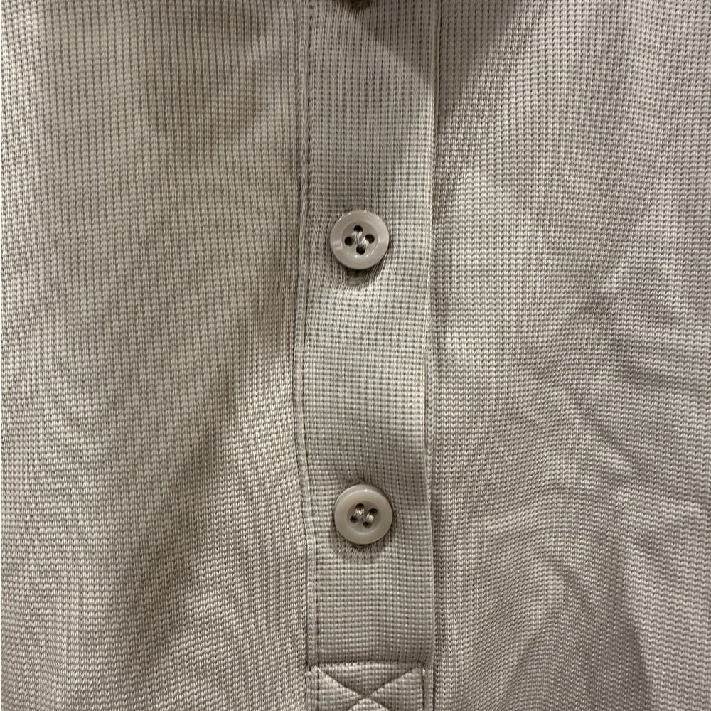 Yogalicious Nacreous Crop Waffle Jane Crop Polo Size M