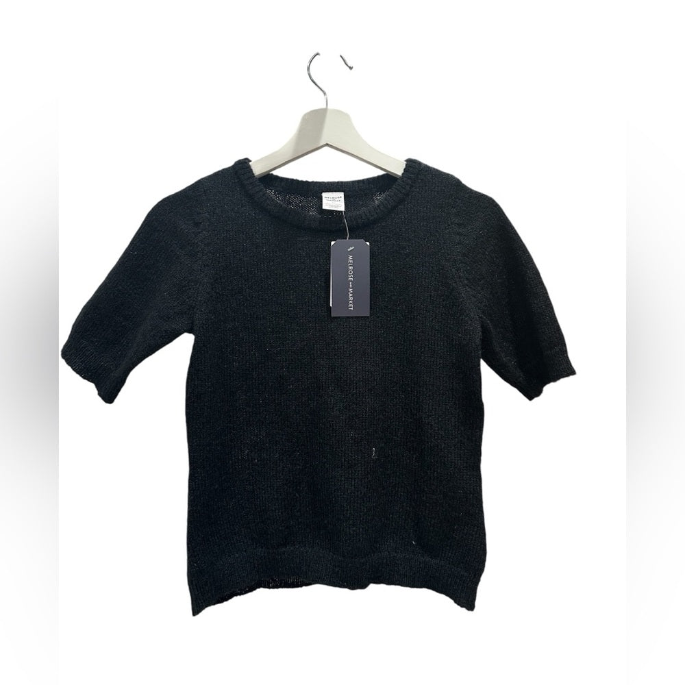 Melrose and Market Black Textured Sweater Size XXS