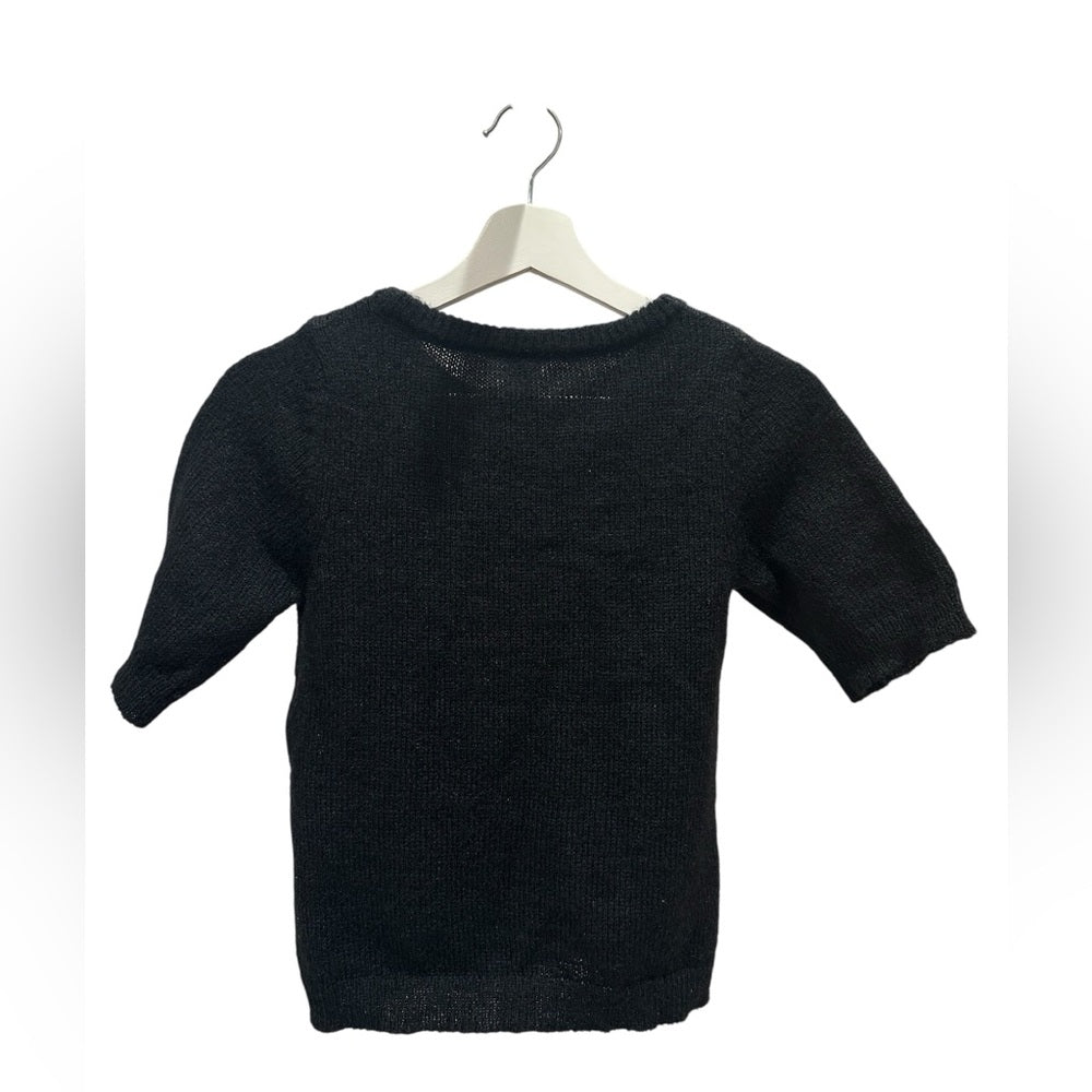 Melrose and Market Black Textured Sweater Size XXS