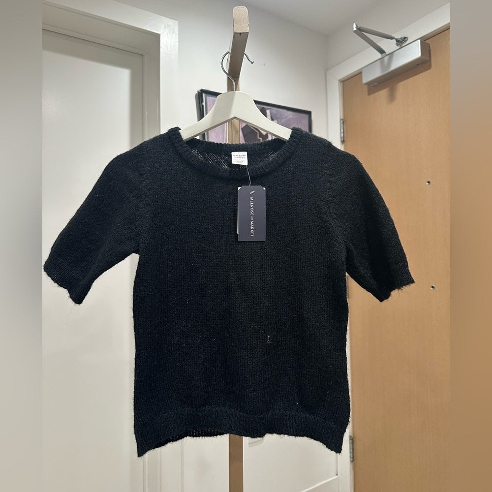 Melrose and Market Black Textured Sweater Size XXS