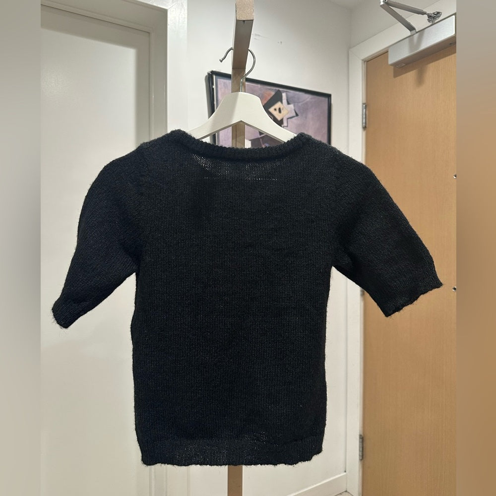 Melrose and Market Black Textured Sweater Size XXS