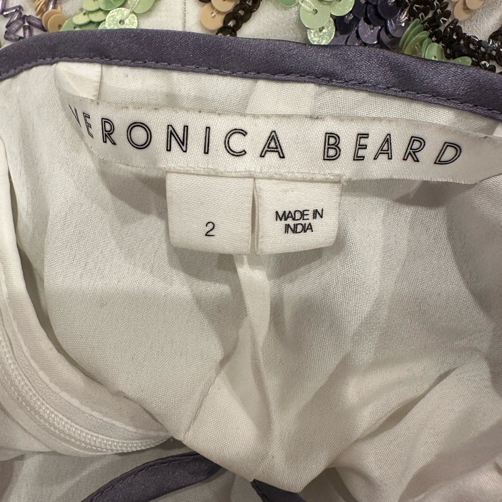 $995 Veronica Beard Cherie Women's Sequin Halter Midi Party Dress Multi Size 2