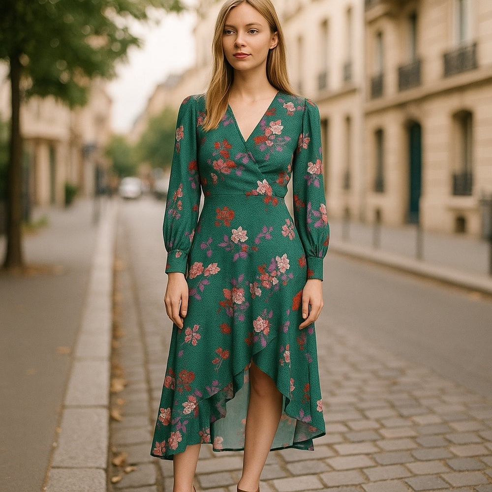 Alexia Admor Tala Wrap Maxi Dress Size 4 with missing tie in front