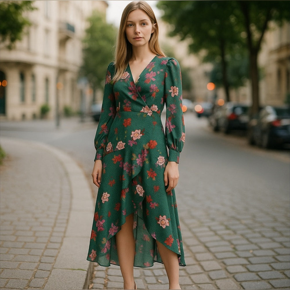 Alexia Admor Tala Wrap Maxi Dress Size 4 with missing tie in front