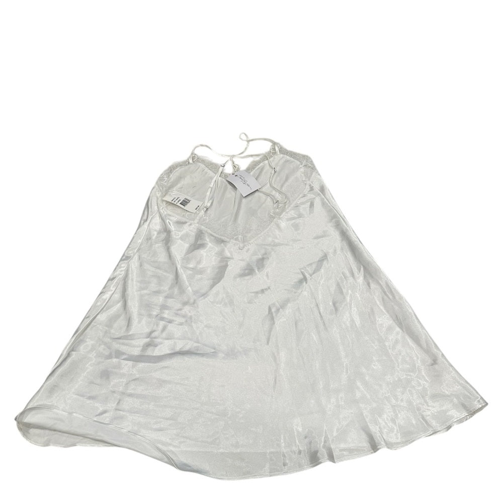In Bloom by Joaquin Off White Satin Chemise with Lace Trim Size XL
