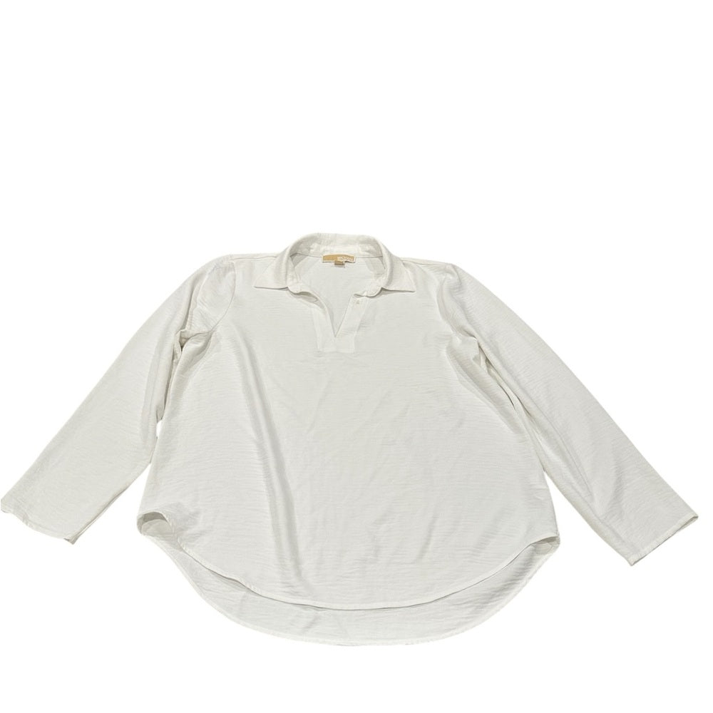 Michael Kors White Button Down Shirt Size L