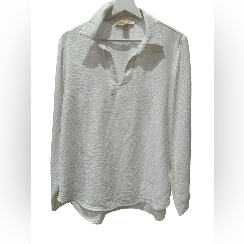 Michael Kors White Button Down Shirt Size L