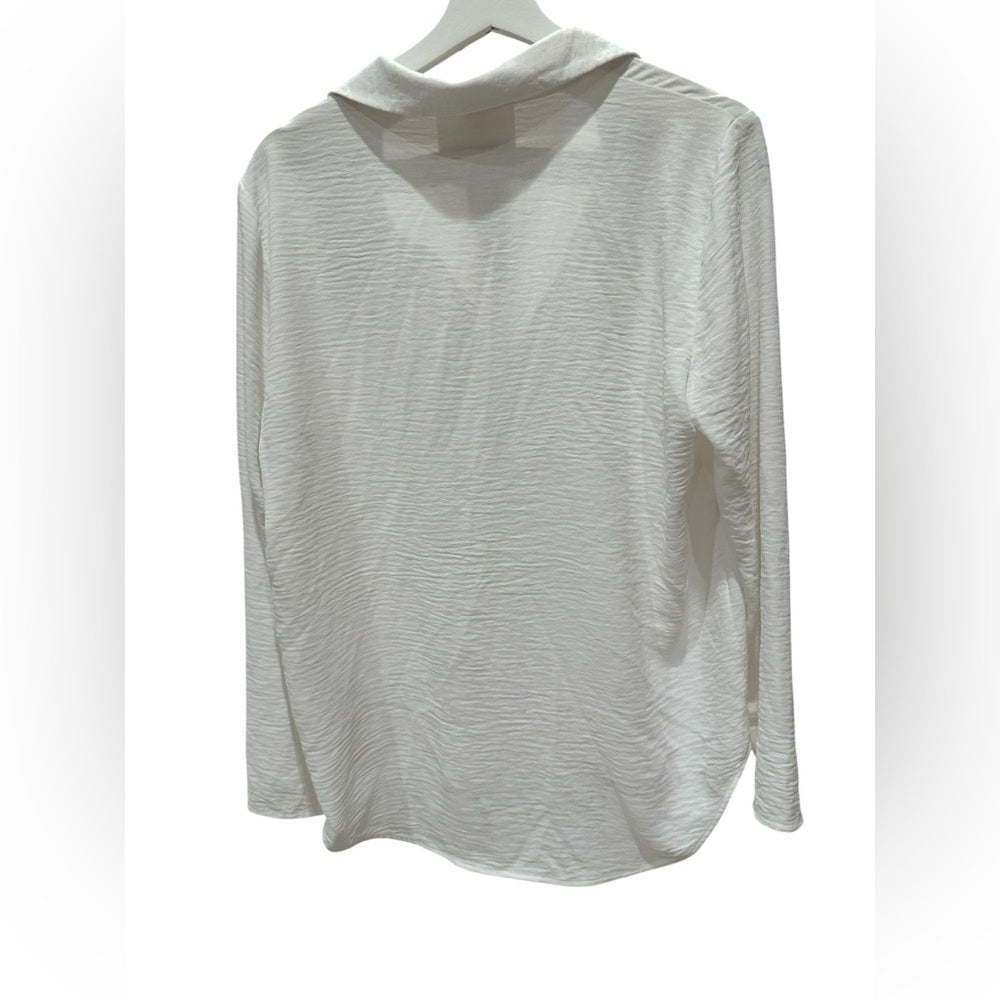 Michael Kors White Button Down Shirt Size L