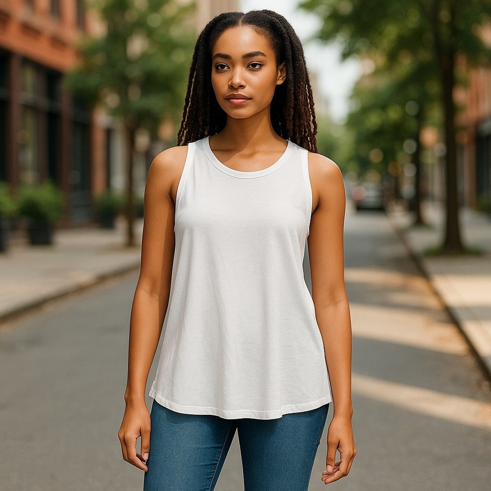 Caslon White Relaxed Tank Top Size L