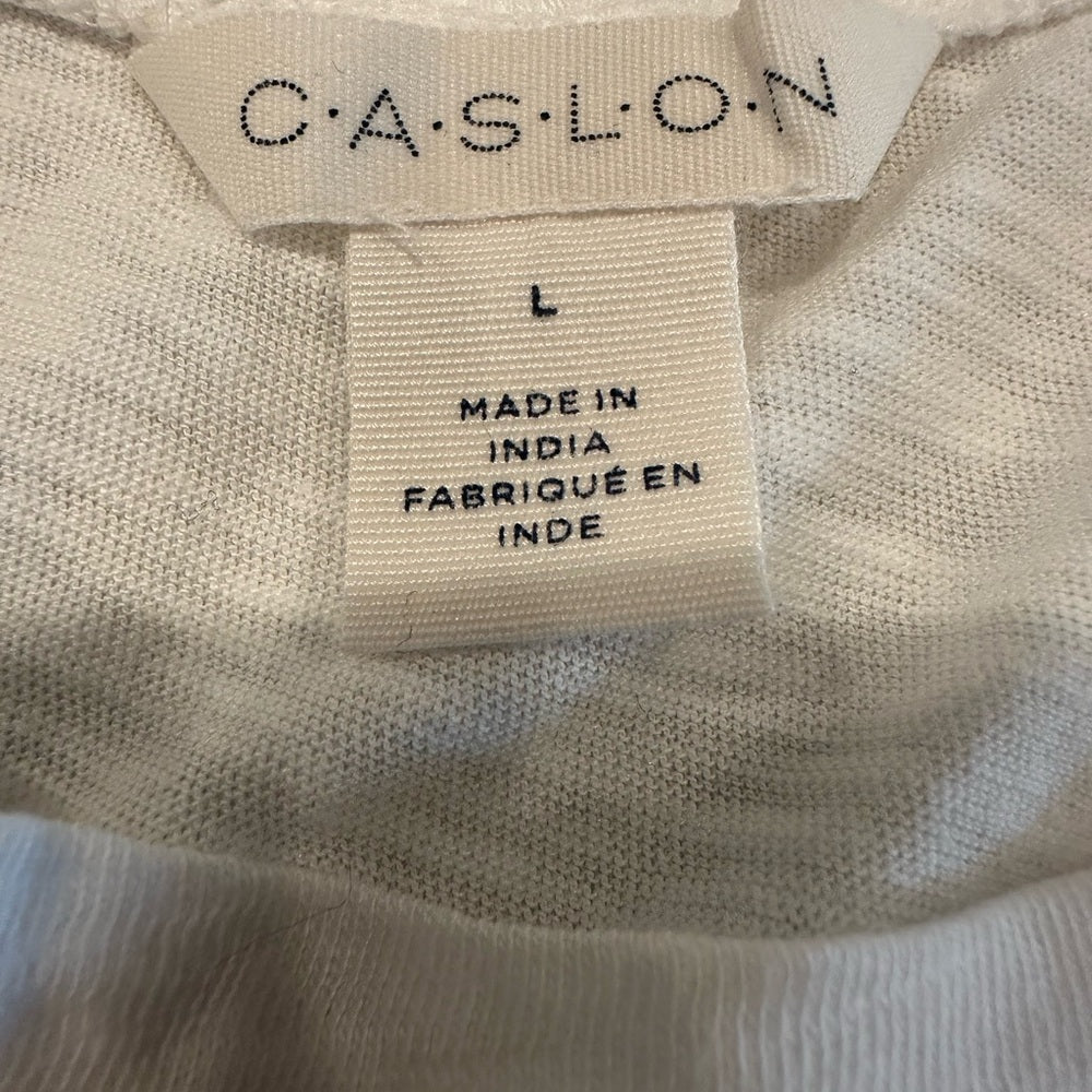 Caslon White Relaxed Tank Top Size L