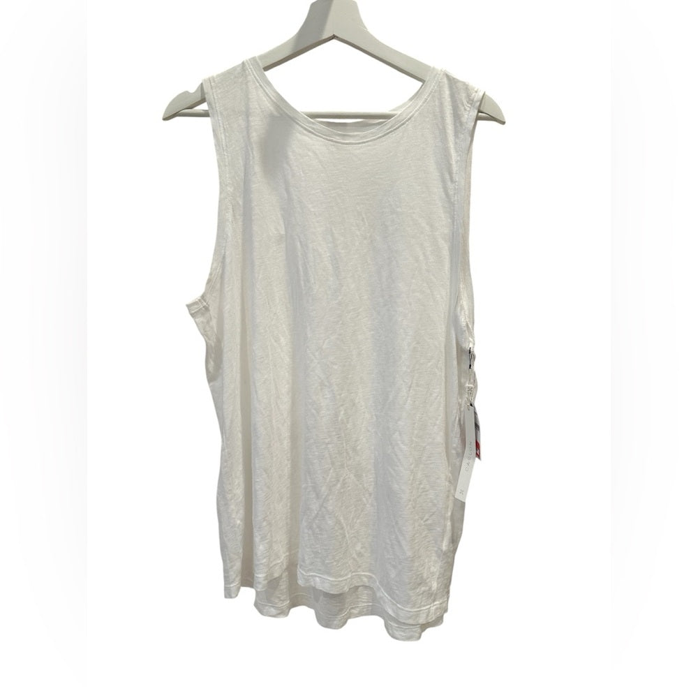 Caslon White Relaxed Tank Top Size L