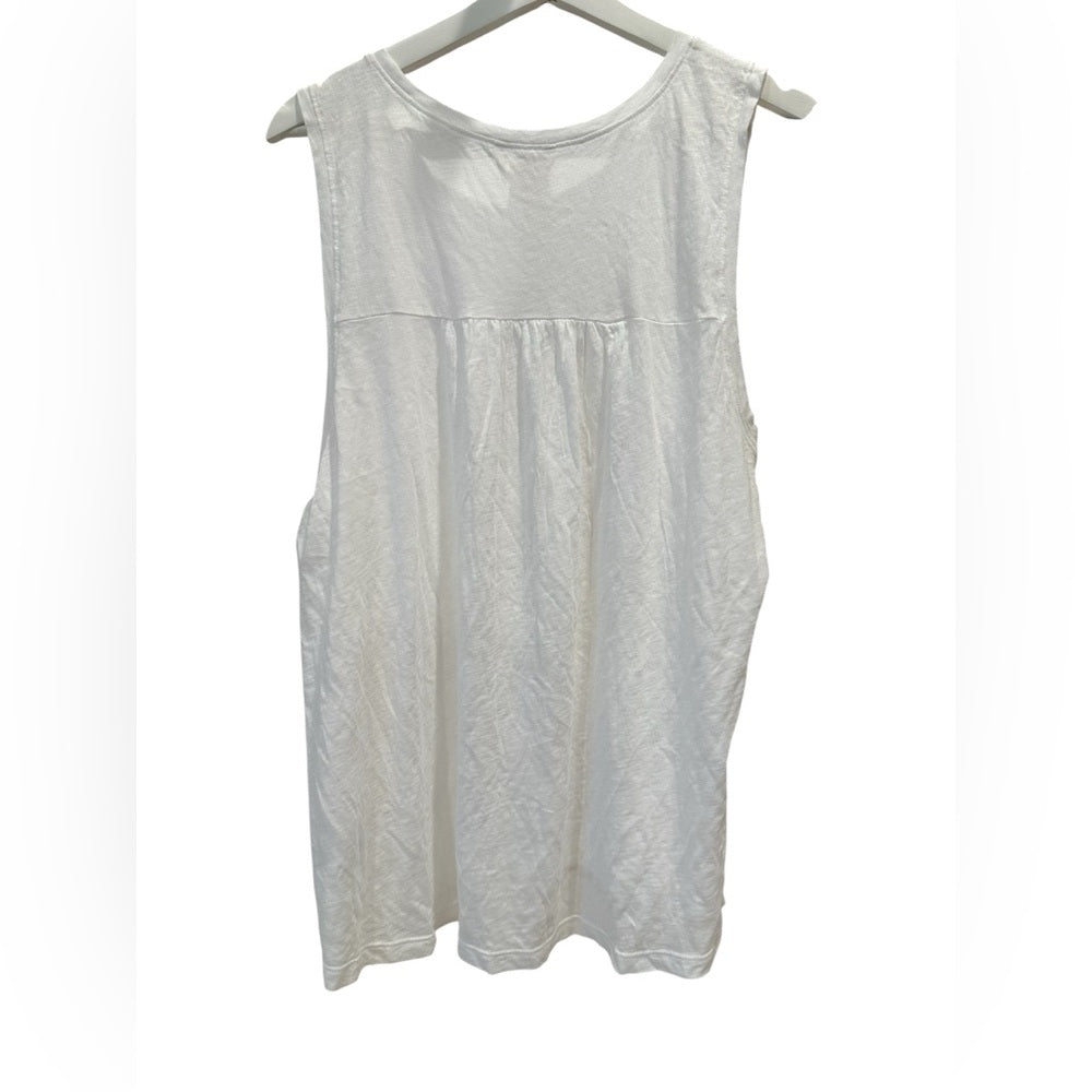 Caslon White Relaxed Tank Top Size L