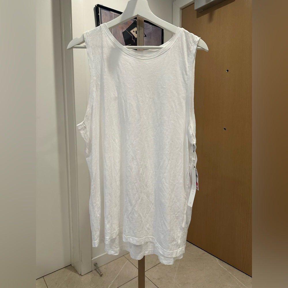 Caslon White Relaxed Tank Top Size L