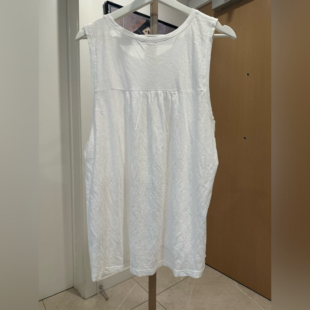 Caslon White Relaxed Tank Top Size L