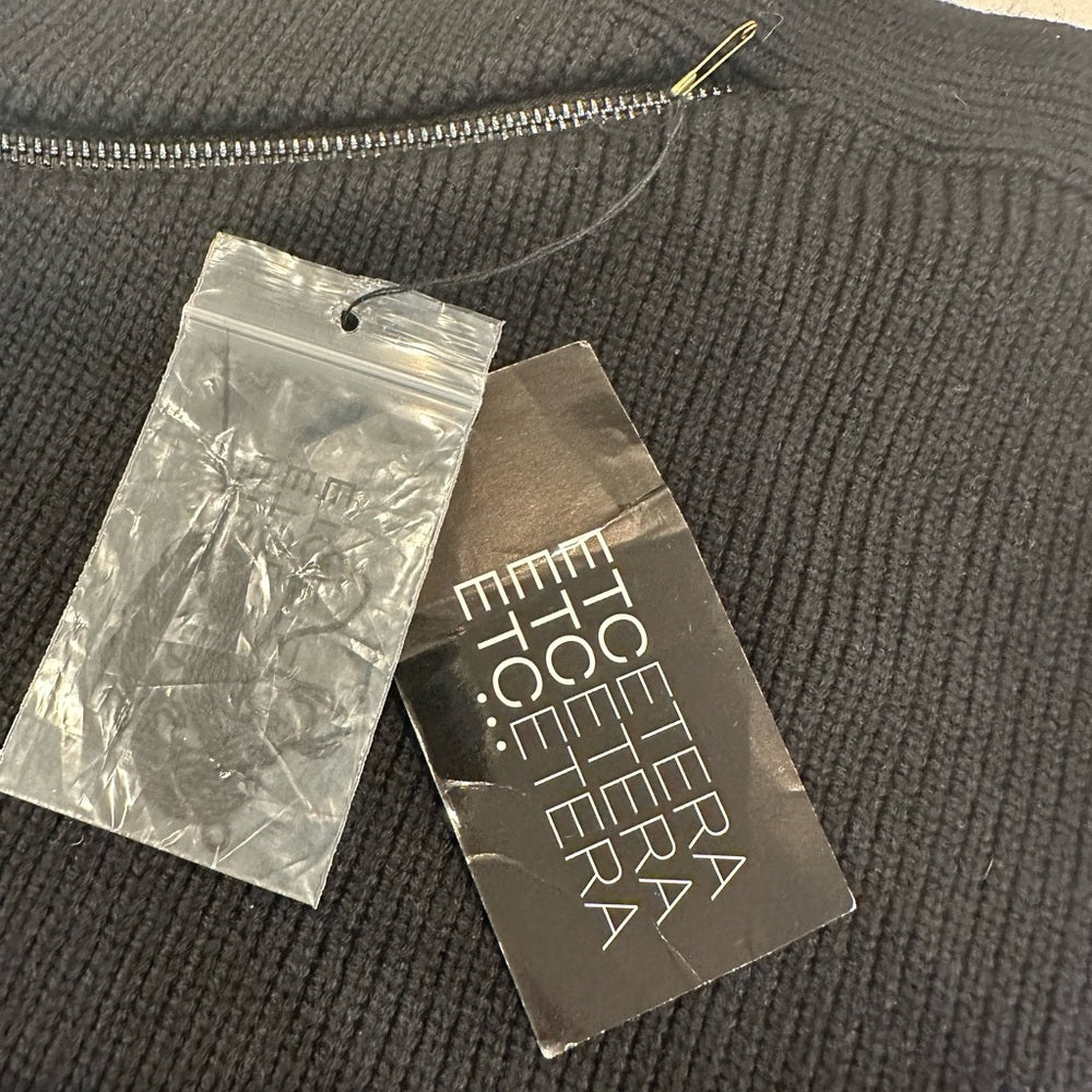 Etcetera Mini Pencil Skirt Asymmetrical Brown Black Cocktail Size XS