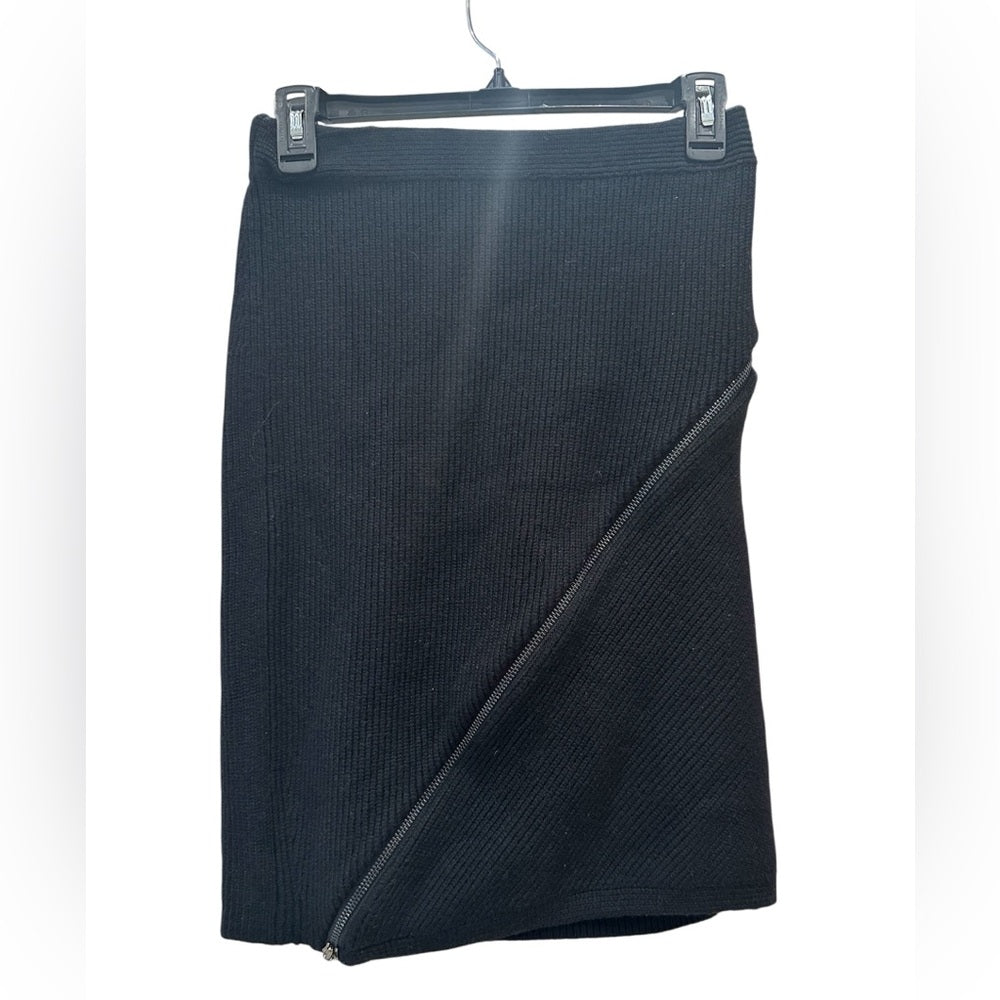 Etcetera Mini Pencil Skirt Asymmetrical Brown Black Cocktail Size XS