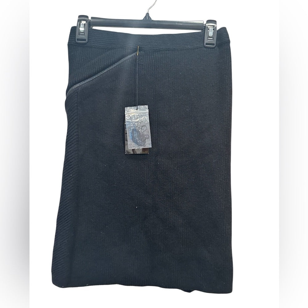 Etcetera Mini Pencil Skirt Asymmetrical Brown Black Cocktail Size XS